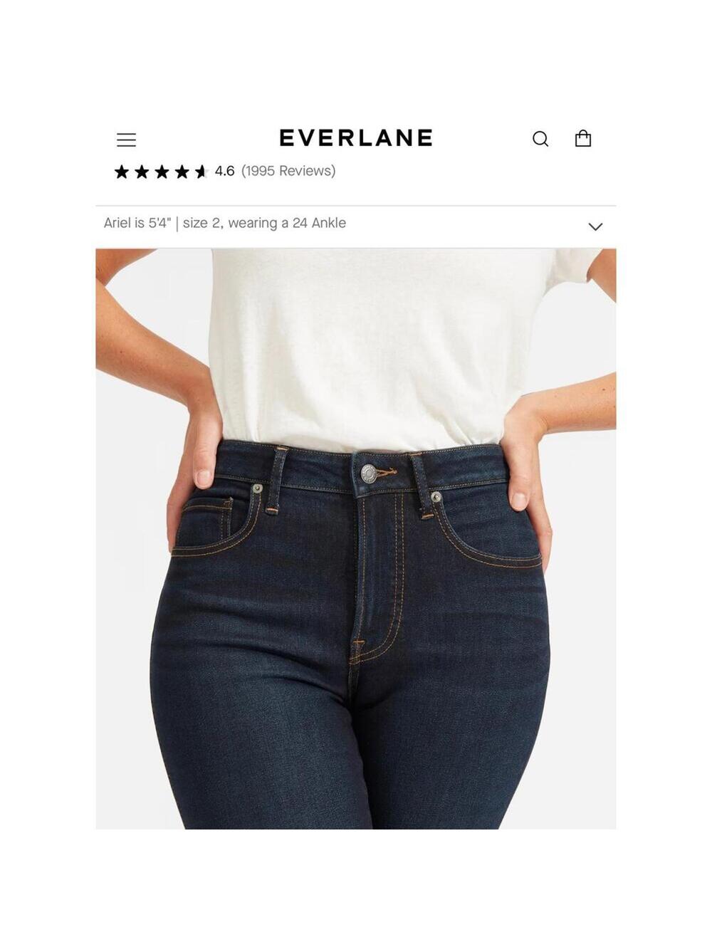 EVERLANE Curvy High Rise Skinny Jean; Women's 27 - Picture 3 of 6